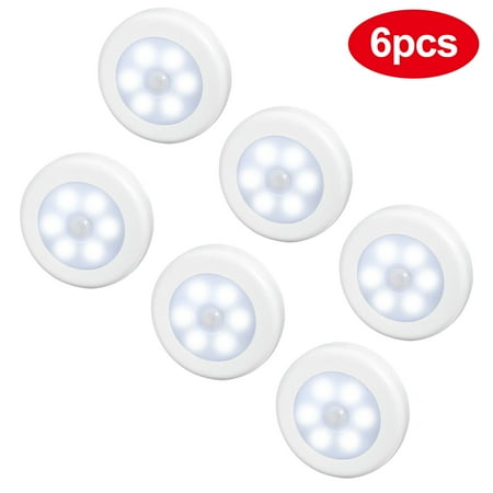 

Liyucwill Motion Sensor Puck Lights Wireless LED Under Cabinet Lighting 6 LED Night Light Anywhere Closet Lights Stair Lights Safe Lights for Hallway Bedroom Kitchen(3/6PCS)