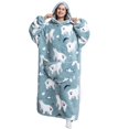 thumbnail image 2 of Manta para vestir,Manta para vestir para mujer, manta con capucha de franela para el hogar, manta estampada, sudadera, experiencia incomparable, 2 of 6