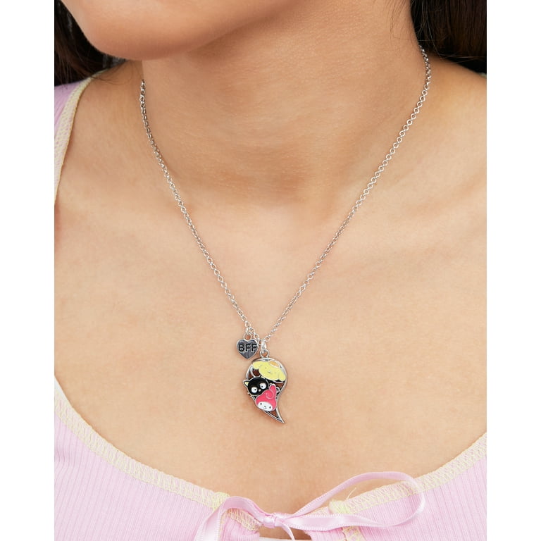 Hello Kitty Sanrio and Friends Girls BFF Necklace Set - 16+3 BFF Friendship Necklaces Officially Licensed