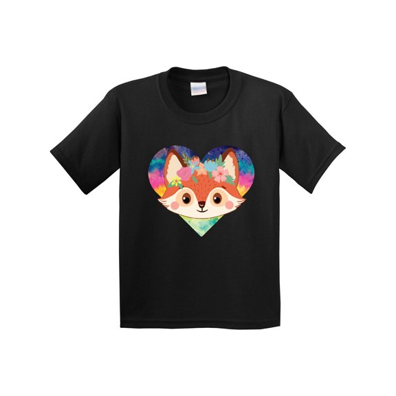 Inktastic Fox Lover Heart Cute for Girls Youth T-Shirt