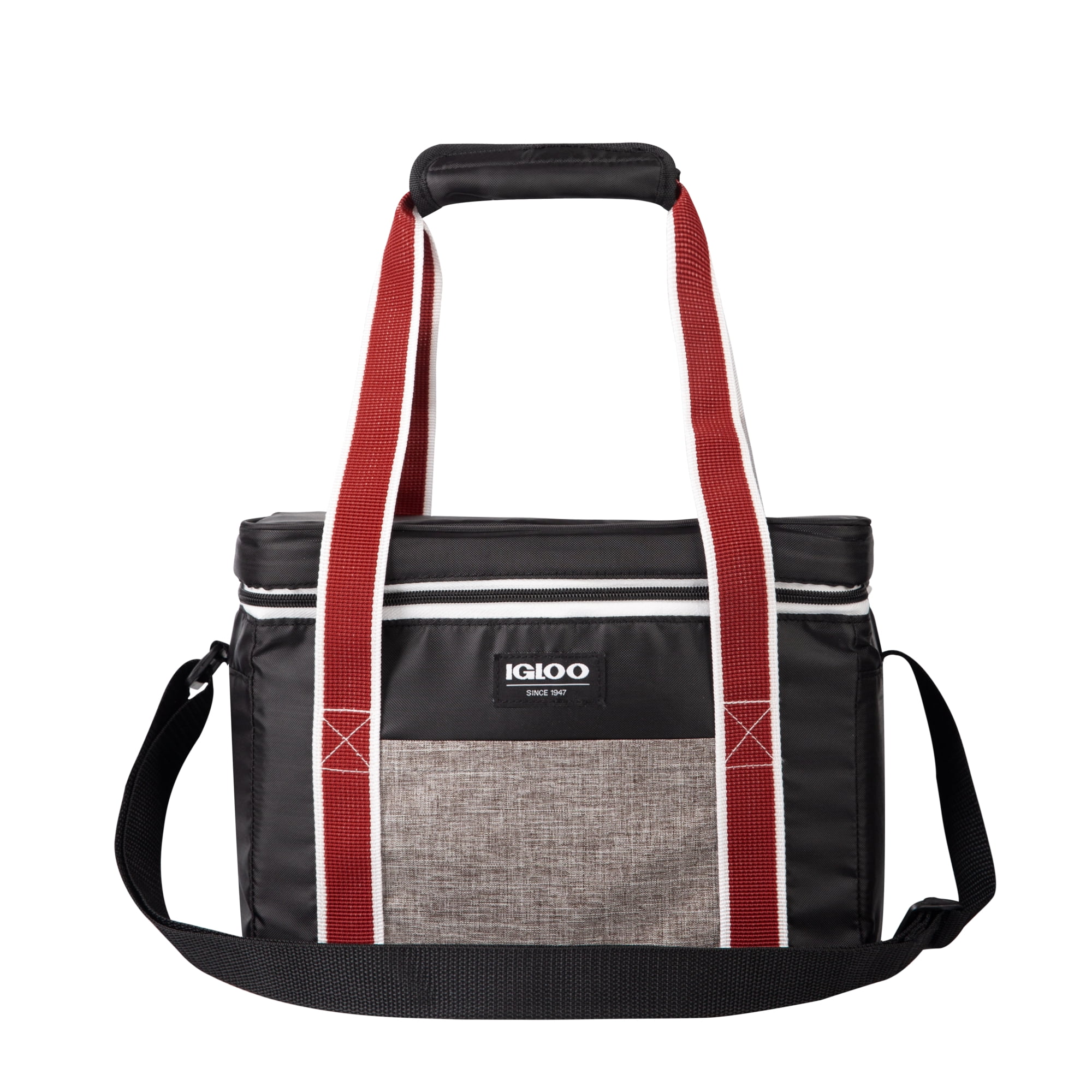 Insulated lunch Bag Coolers 12 can adjustable shoulder strap slip mesh pocket 