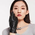 thumbnail image 3 of Gants d'Hiver Chauds pour Femmes en Cuir PU Protection Douce Doublure en Cuir PU pour Course Conduite, 3 of 9
