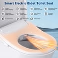 thumbnail image 4 of Asiento de inodoro bidé electrónico alargado - Inteligente y calefaccionado - Agua tibia continua, secador de aire cálido, desodorizador, boquilla autolimpiante ajustable, 4 of 8