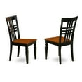 thumbnail image 4 of East West Furniture 9  Pc  Table  and  chair  set  with  a  Table  and  8  Dining  Chairs  in  Black  and  Cherry, 4 of 4