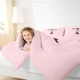 thumbnail image 3 of Erosebridal Girls Purple Pink Flowers Twin Comforter Sets 3-Piece,Floral Rose Personalized Initial T Bedding Set For Kids Teens,Pink Reversible, 3 of 6