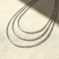 thumbnail image 6 of Tilo Jewelry Solid 925 Sterling Silver 2mm Diamond-Cut Cable Chain Necklace with Secure Lobster Lock | 16 Inch | Everyday Necklace for Women, Men, Unisex, 6 of 12