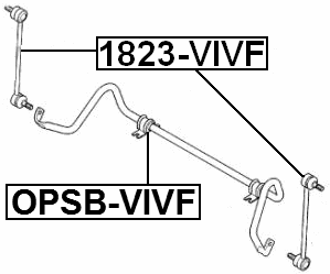 Front Sway Bar Bushing Stabilizer D23 Febest OPSB-VIVF OEM 4408905