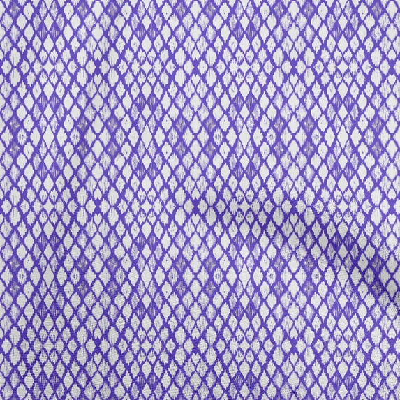 oneOone Georgette Viscose Dark Purple Fabric Ikat Sewing Fabric By The Yard Printed Diy Clothing Sewing Supplies 42 Inch Wide