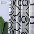 thumbnail image 3 of DriftAway Camden Blackout Curtains 84 Inches Long for Bedroom Geometric Lattice Printed Drapes Thermal Insulated Room Darkening Grommet Window Treatment 2 Panels for Living Room W52 x L84 Beige Choc, 3 of 8
