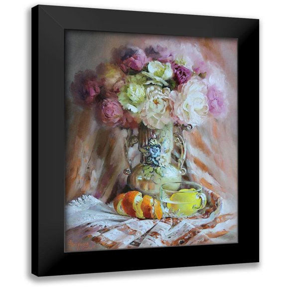 Rogozina, Svetlana 12x14 Black Modern Framed Museum Art Print Titled - Still Life with Lemon