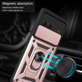 thumbnail image 3 of Case for Google Pixel 6 with Slide Camera Cover,Military Grade Heavy Duty Protection Phone Case Cover with Magnetic Ring Kickstand for Google Pixel 6 SJ Rose Gold, 3 of 13