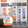 thumbnail image 2 of VEVOR Media Storage Cabinet 9 Layers Adjustable DVD Shelves Holds 756 CDs White, 2 of 9