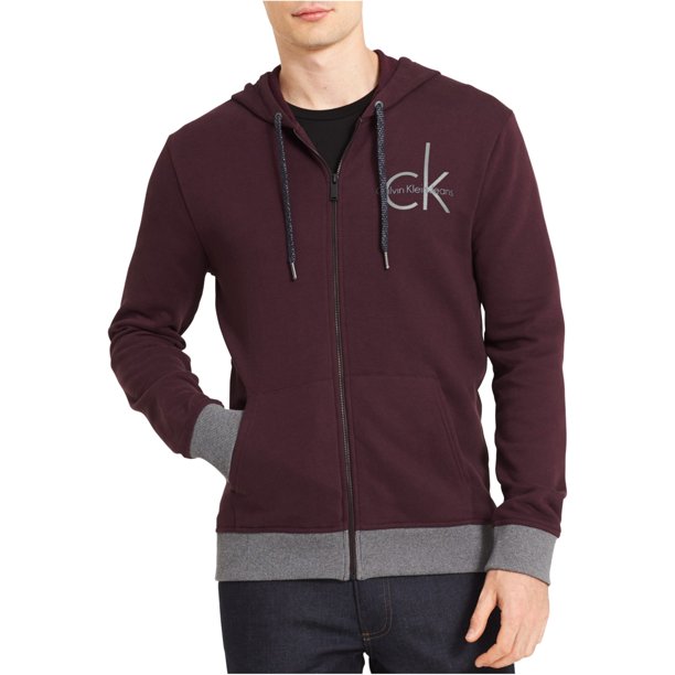 Calvin Klein - Sudadera con capucha para hombre, color morado, grande Calvin Klein Sudadera