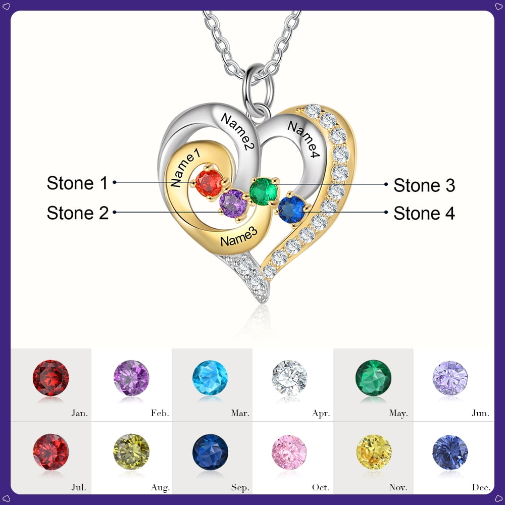 Mementos Personalized Mother s Family Birthstone and Names