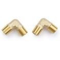 thumbnail image 2 of U.S. Solid 1/4 in MNPT x 1/4 in MNPT Brass Pipe Fitting 90 Degree Barstock Street Elbow Pack of 2, 2 of 5