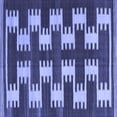 thumbnail image 1 of Ahgly Company Machine Washable Indoor Square Abstract Blue Contemporary Area Rugs, 6' Square, 1 of 4