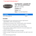 thumbnail image 2 of Front Brake Rotor - Compatible with 1999 - 2019 Isuzu NPR-HD Diesel 2000 2001 2002 2003 2004 2005 2006 2007 2008 2009 2010 2011 2012 2013 2014 2015 2016 2017 2018, 2 of 2