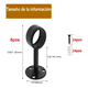 thumbnail image 3 of 8pcs Cortinero Bloosom  Negro Soporte Cerrado Negro, 3 of 4