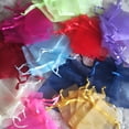thumbnail image 6 of 50pcs/lot 7x9cm 9x12cm 10x15cm 13x18mm Drawstring Organza Bags Jewelry Packaging Bags Candy Wedding Bags Christmas Gifts Pouches Rose Red 9x12cm, 6 of 6