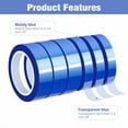 thumbnail image 3 of 6 Rolls Sublimation Tape Set Multi-Size 10mm/20mm ×30m (98ft) Sublimation Transfer Tape Heat Resistant Tape, Blue Heat Tape for Sublimation Press Circuit Board Electronic Soldering, No Residue, 3 of 7