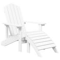 thumbnail image 2 of vidaXL Chaises Adirondack de Jardin avec Repose-Pieds et Table HDPE Blanc, 2 of 4