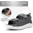 thumbnail image 5 of FitVille Adjustable Diabetic Sandals for Men Wide Width with Arch Support, Steel Grey, 15 Wide, 5 of 6