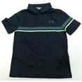 Under Armour Boys' Golf Polo Shirt Striped Vanish Short Sleeve Tee Blue
