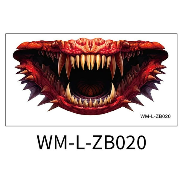 Xihbxyly Pegatinas de Boca de Payaso de Halloween, Maquillaje de Broma Realista, Tatuajes Temporales Extraíbles, Fácil Aplicación, Artículos para Cosplay y Fiestas, Diseño Duradero, Tamaño 13 X 7 Cm