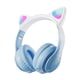 thumbnail image 1 of Cute Cat Gradient Wireless Headsets LED Light Bluetooth Headphones with Mic Kids Stereo Phone Music Game Headset Blue, 1 of 5