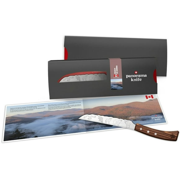 PanoramaKnife Canadian Wildlife Universal Knife - Serrated Steel Blade & Walnut Handle