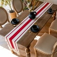 thumbnail image 3 of Boho Macrame Table Runner with Tassels Red Green Table Runner for Farmhouse Home Decor Table Runner for Bohemian Christmas Dining Bedroom Decor 13x72inches, 3 of 6