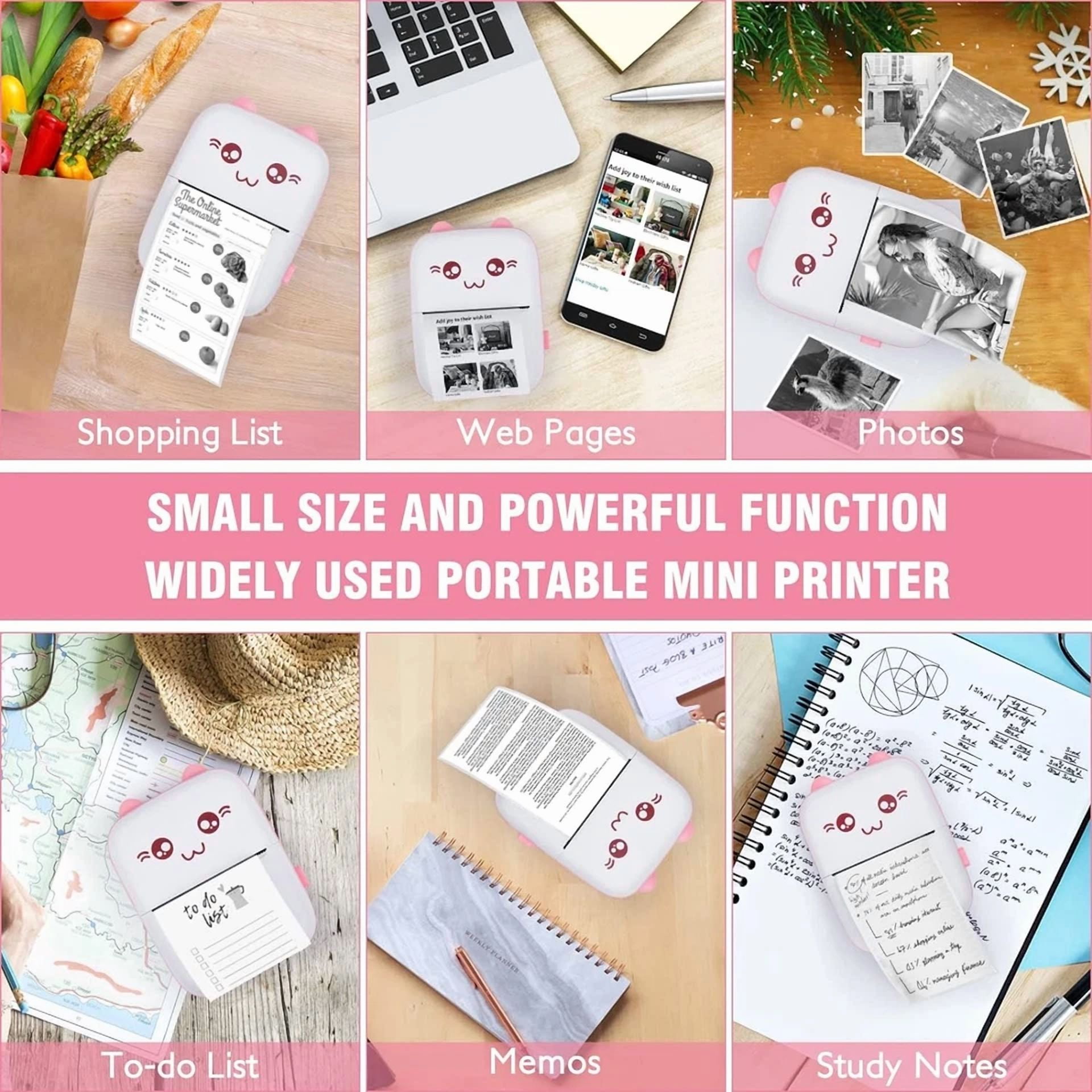 RHEA- Portable Mini Thermal Pocket Photo Printer Wireless Bluetooth Note Printing