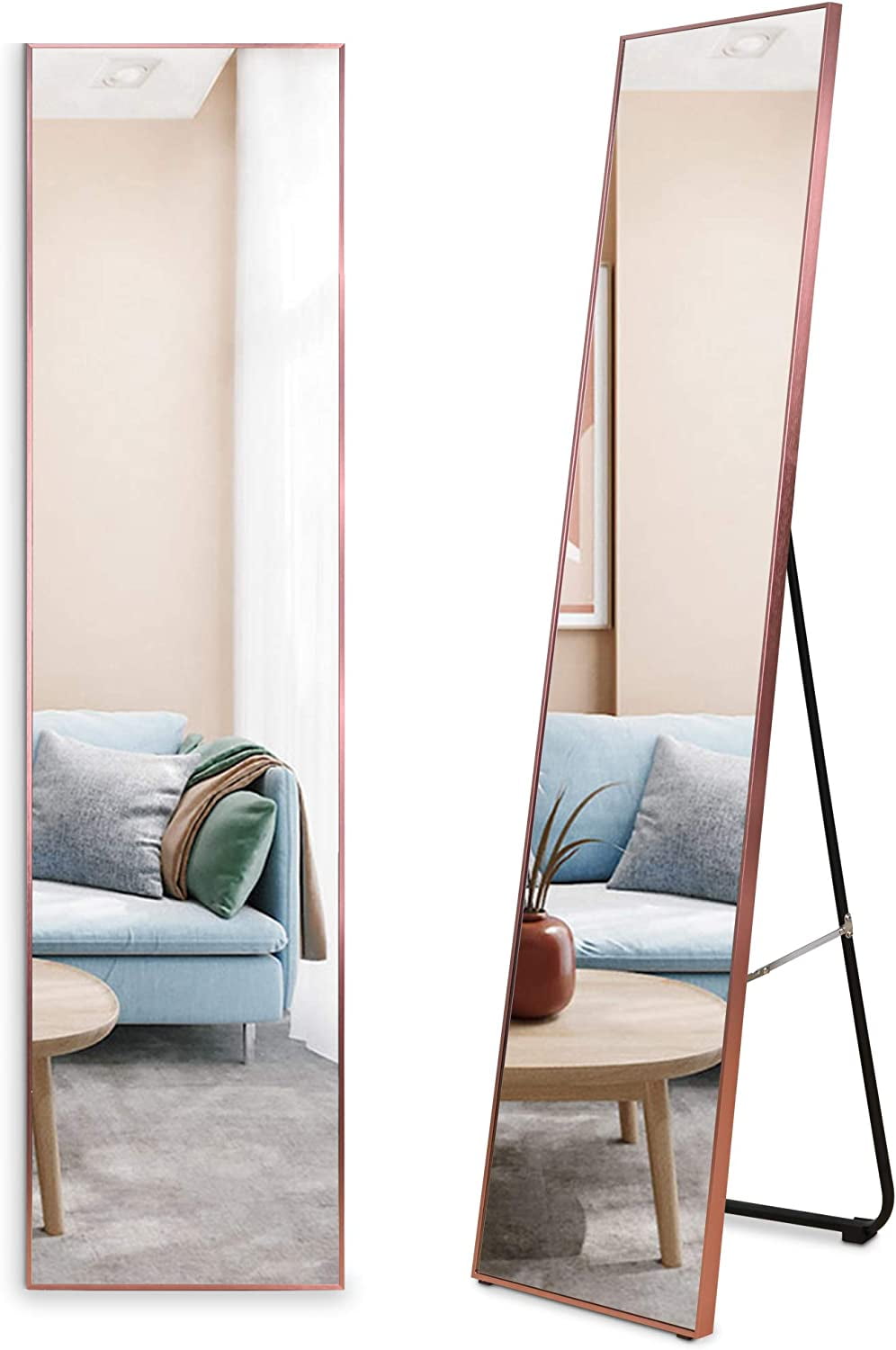 Full Length Floor Mirror, Free Standing Body Mirror, Wall Mounted