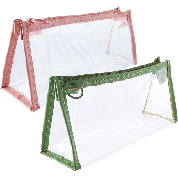 Estuche de lápices transparente para examen Estuche de lápices de gran capacidad Estuche de lápices transparente y transparente Estuche de lápices transparente barato para estudiantes Artículos de tocador Bolsa de viaje Zipp LingWen 8390605168154