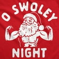 thumbnail image 2 of O Swoley Night Unisex Hoodie Funny Xmas Buff Ripped Santa Claus Joke Hooded Sweatshirt, 2 of 6