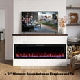 thumbnail image 4 of Costway Foyer Électrique Linéaire de 60 Pouces 1500 W Encastré Mural avec Flamme Multicolore, 4 of 10