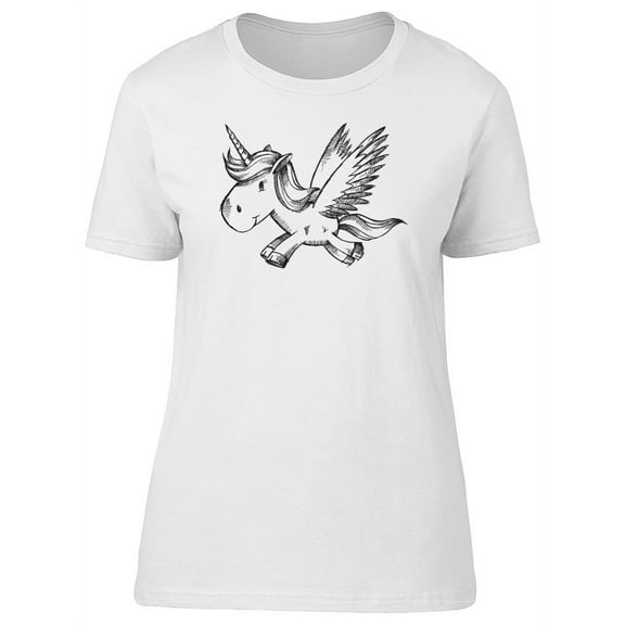 Sketch Of A Unicorn Pegasus Tee Women's -Image by Shutterstock