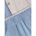 thumbnail image 5 of Coduop Toddler Baby Boys Button-down Shirt Tops + Shorts Summer Outfit 2PCS with Pockets, 5 of 7