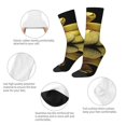 thumbnail image 6 of Goofa Yellow White-Lipped Pit Viper Printed Men's Crew Socks, Soft Durable Breathable Moisture-Wicking with Odor Control Cotton socks, 6 of 9