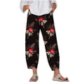 thumbnail image 2 of Lilgiuy Women's Fashion Summer Casual Loose Pocket Straight Printing Trousers Pants Lightweight Versatile Going Out Pants, 2 of 5
