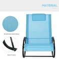 thumbnail image 6 of Outsunny Patio Lounger Rocking Chair w/ Zero Gravity Seat Pillow Armrest, 6 of 8