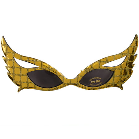 Veil Entertainment Masquerade Winged Costume Sunglasses, Black Lens