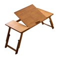 thumbnail image 3 of DOLITY Table Pliable pour Portable, Bureau à Genoux Rectangulaire en Bambou, Support Portable à Angle Ajustable pour Camping, Balcons, Ordinateur, Pique-Nique en Plein Air, Brun, Grand, 3 of 9