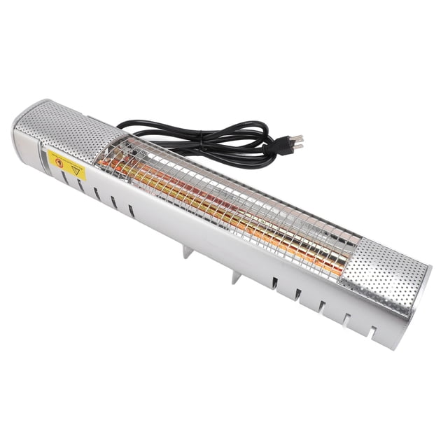 Wall Mounted Patio Heater, US Plug 110V Aluminum Alloy 30 Square Meters Coverage Infrared Outdoor Heater for Backyard
