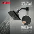 thumbnail image 4 of Delta H2Okinetic 5-Setting Angular Modern Raincan Shower Head - 52664-BL - Matte Black, 4 of 11