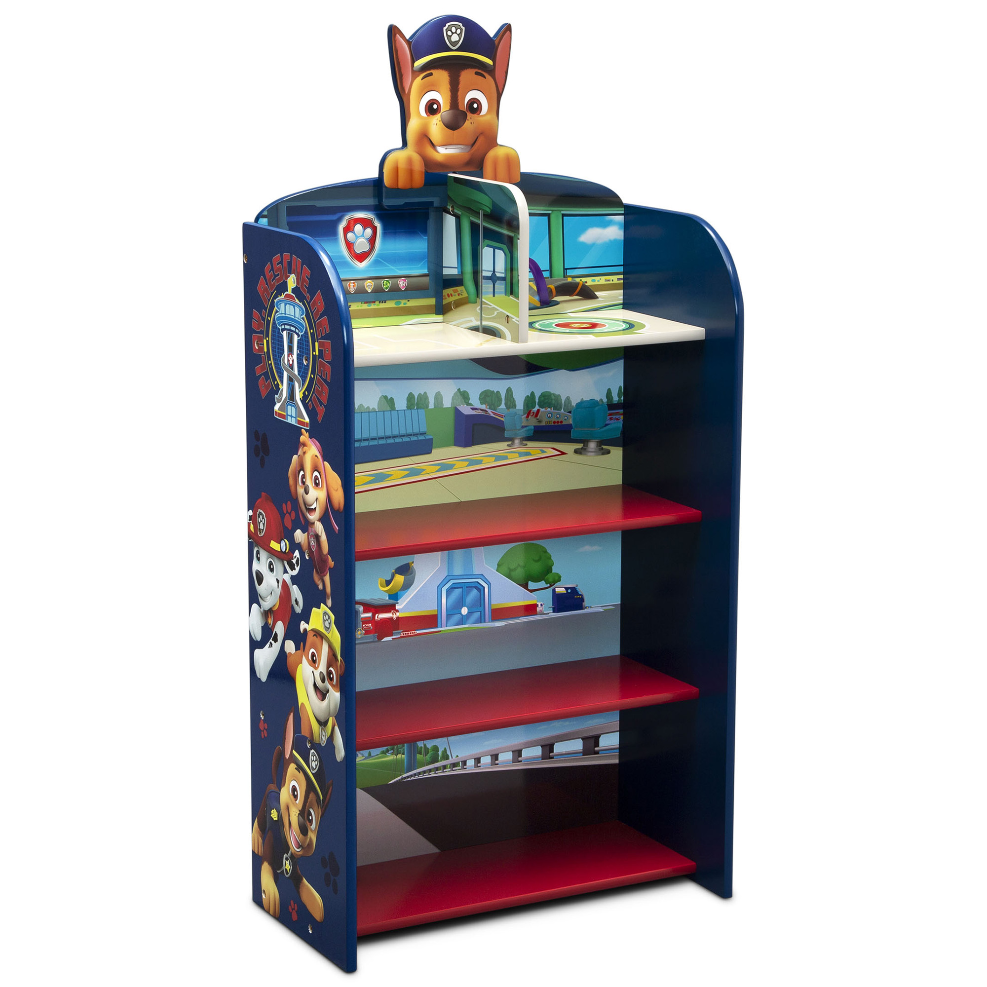 Nick Jr. PAW Patrol Wooden Playhouse 4-Shelf Bookcase for Kids by Delta Children, Greenguard Gold Certified - image 5 of 11