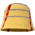 thumbnail image 3 of CoCopeaunts Sweet and Cool Girl Bucket Hats Color Crochet Fisherman Hat Roll-up Brim Handmade Japanese Women's Beanie Hat, 3 of 8