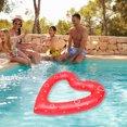 thumbnail image 4 of Portable Romantic Inflatable Swimming Ring Heart Shaped Swim Ring for Beach Outdoor Pool, 4 of 6