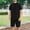 E Black, variant on Timoontee Lightweight Summer Sets for Men 2 Piece Tracksuit Button Down Short Sleeve Mock Neck Shirts with Drawstring Pants Solid Daily Casual Outfits Pink XXL