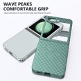 thumbnail image 5 of Compatible With Samsung Galaxy Z Flip 6 Case Carbon Fiber,Screen Protector Protective Case for Galaxy Z Flip 6 Diamond Patterned PU Leather Lightweight Shockproof Phone Cover,Darkgreen, 5 of 6
